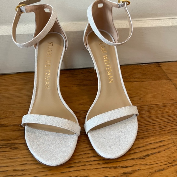 Stuart Weitzman Glitter Nunakedstraight Strap Sandal - Picture 2 of 16